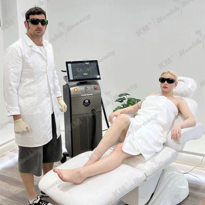 810nm 808nm Diode Ice Laser Machine 3 Wave สําหรับการกระชับผิวหนัง / กําจัดรู