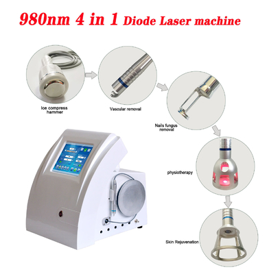 ร้านเสริมความงาม เครื่องเลเซอร์ไดโอเดส 980nm เพื่อบรรเทาอาการปวด / การรักษาเส้นเลือด