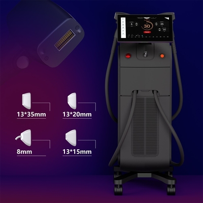 เครื่องกําจัดผมแบบเลเซอร์ไดโอด 1800W แบบมืออาชีพ 808nm ขนาดจุดเปลี่ยนได้