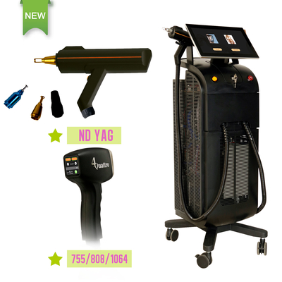 808nm Diode Laser Hair Removal Yag เครื่องกําจัดรอยสักสําหรับการกําจัดผิวหน้า อุปกรณ์ห้องเสริมความงาม