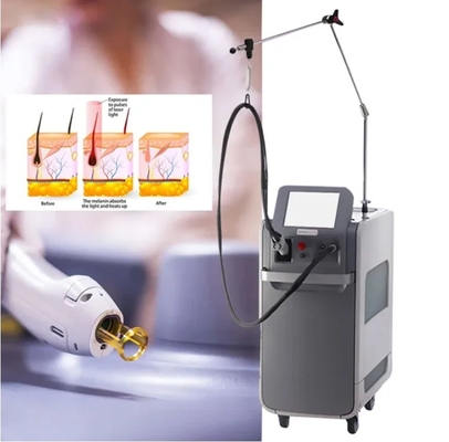 755 ความยาวคลื่น Long Pulse Nd-Yag 1064nm การกําจัดเลเซอร์อเล็กซานดริทสําหรับการค้า