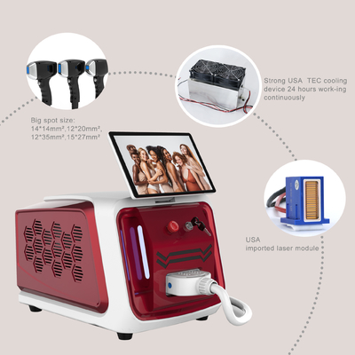 มินิ 810nm Diode Laser Hair Removal ความสามารถและสไตล์ภาษาโปรตุเกส