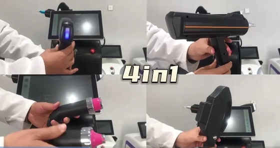 4 ใน 1 เครื่องทําความงามหลายฟังก์ชัน เครื่องกําจัดรอยสักเลเซอร์ความยาวคลื่นสาม