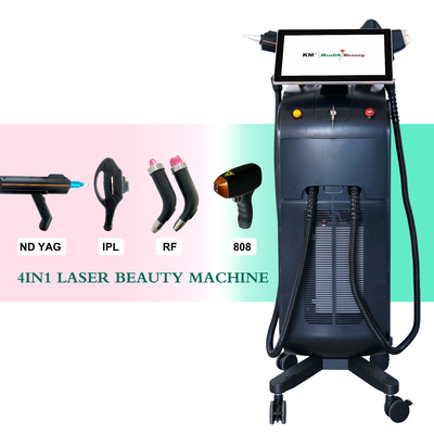 เครื่องกําจัดผมด้วยเลเซอร์ 3 ใน 1 ไดโอเดส, ND YAG IPL อุปกรณ์เยียวยาผิว