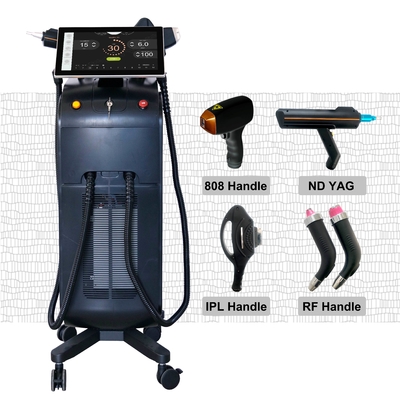 เครื่องกําจัดผมหลากหลายประสิทธิภาพ 1800W ด้วยเลเซอร์ IPL RF ND YAG