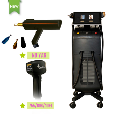 เครื่องความงามหลายฟังก์ชันที่กําหนดเอง 808nm Q Switched Nd YAG Laser สําหรับทําผิวขาว