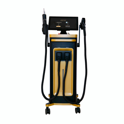 2 ใน 1 เครื่องเลเซอร์ไดโอเดส ถอดรอยสักแบบพกพาและคงที่ 810nm 808nm Q-Switched ND Yag Diode Laser 810nm