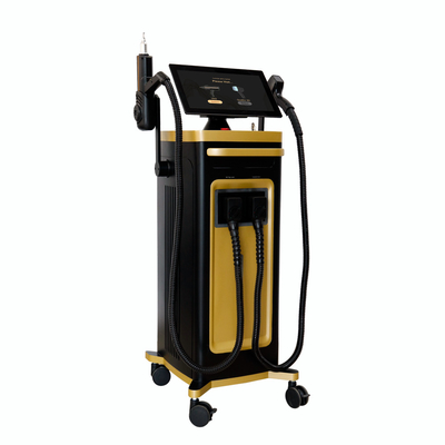 2 ใน 1 เครื่องเลเซอร์ไดโอเดส ถอดรอยสักแบบพกพาและคงที่ 810nm 808nm Q-Switched ND Yag Diode Laser 810nm